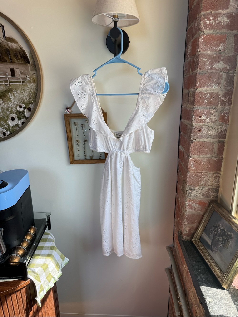 Speechless White Eyelet Ruffle Dress